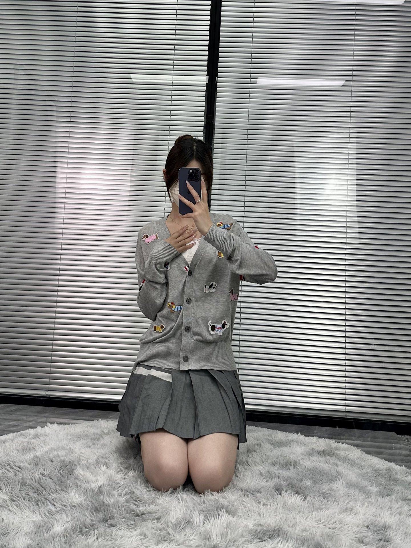 톰브라운 더블 슬리브 배지 가디건 3컬러 (해외배송)