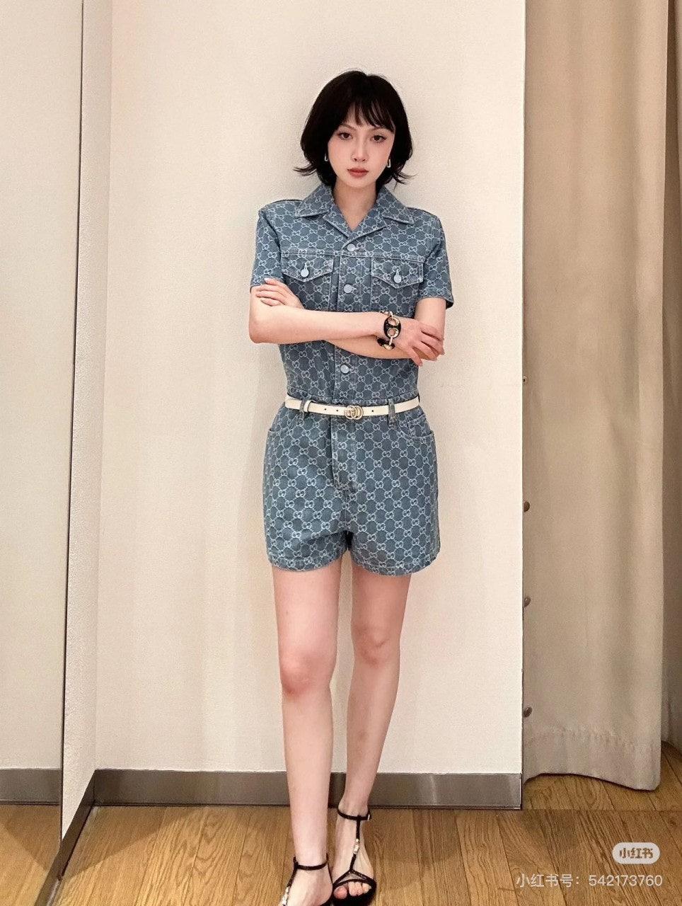 구찌 자카드 데님 점프수트 (해외배송)