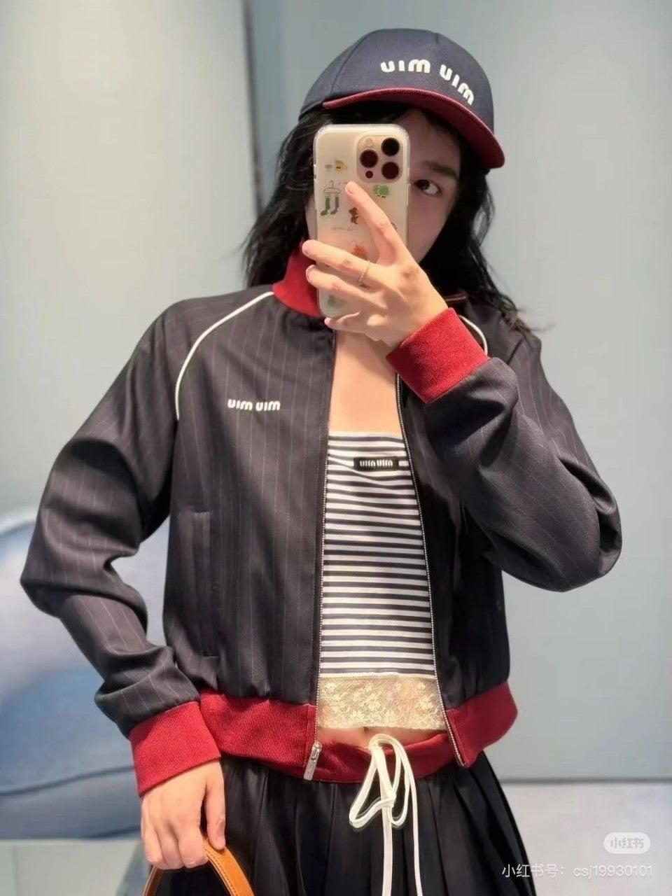 미우미우 다크 블루 스트라이프 재킷 (해외배송)