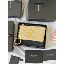 입생로랑 볼 그레인드 카우하이드 미니 동전 지갑 (해외배송)